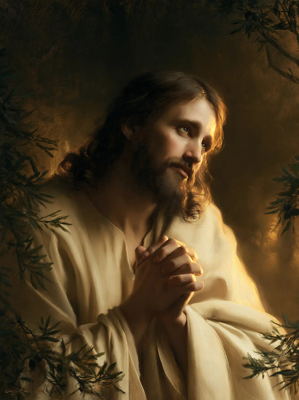 Jesus in Gethsemane — The Bow in the Amber Glow