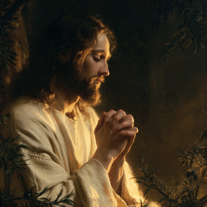 Jesus in Gethsemane - Devotional Portrait of Jesus in Gethsemane · Square n° 8