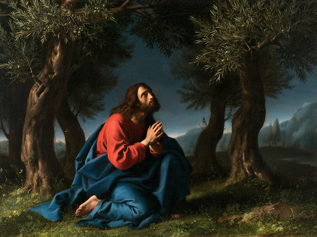 Jesus in Gethsemane — Blue Resting upon Moss