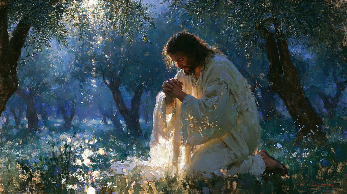 Jesus in Gethsemane — Linen among Night Flowers