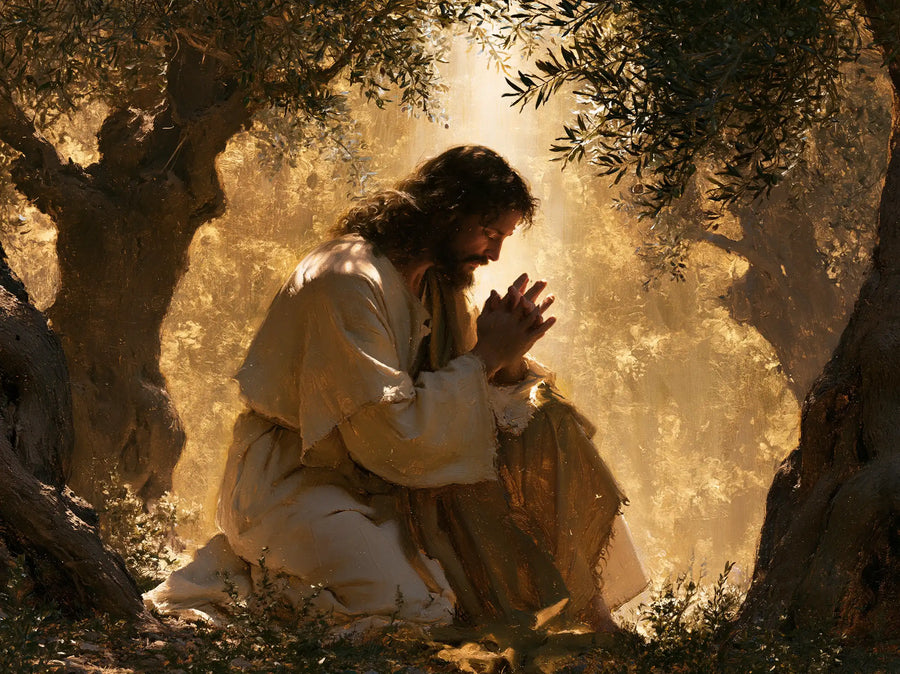 Jesus in Gethsemane - Sacred Gold · Landscape n° 3