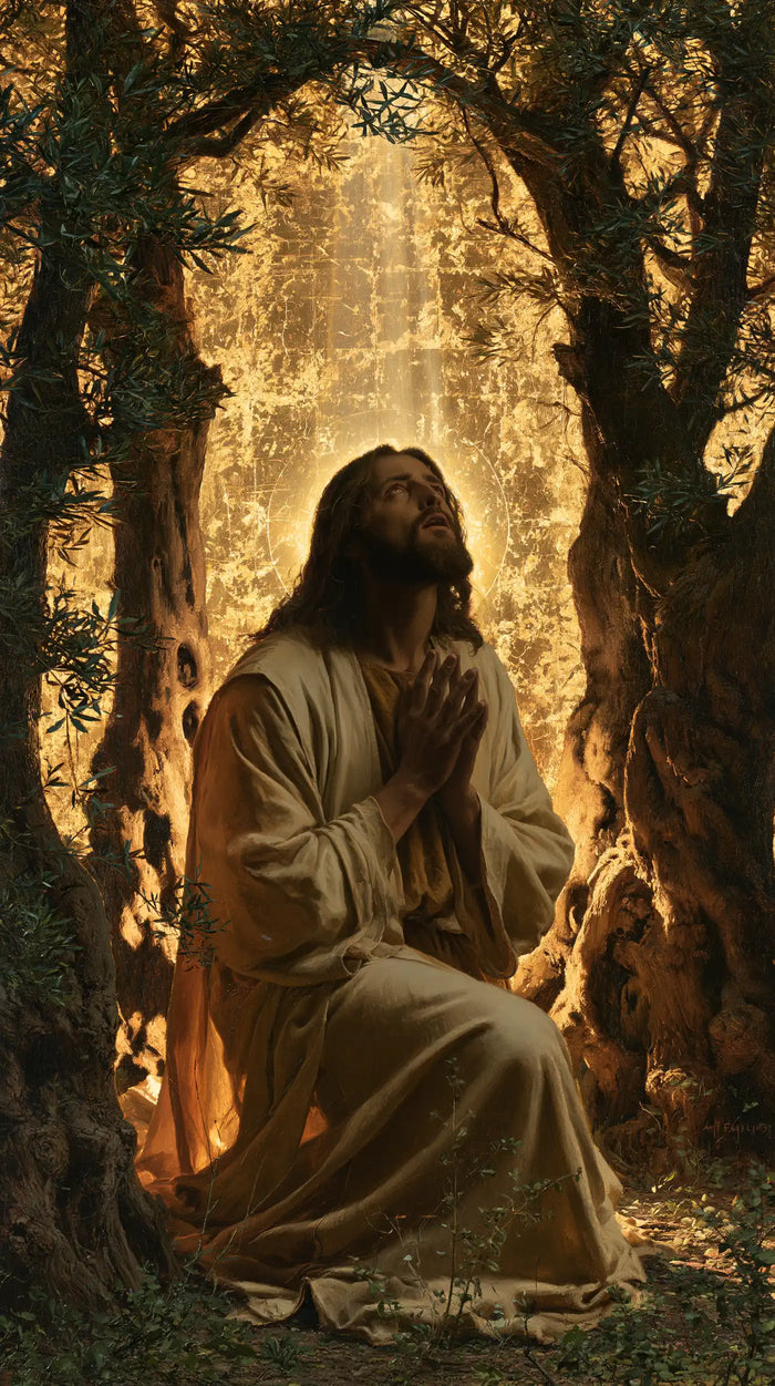 Jesus in Gethsemane - Sacred Gold · Portrait n° 5