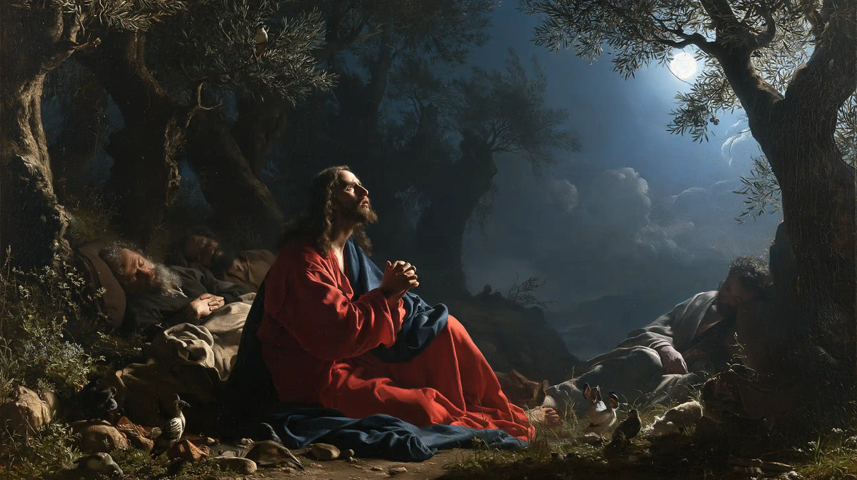 Jesus in Gethsemane - Jesus and the Sleeping Apostles · Landscape n° 15