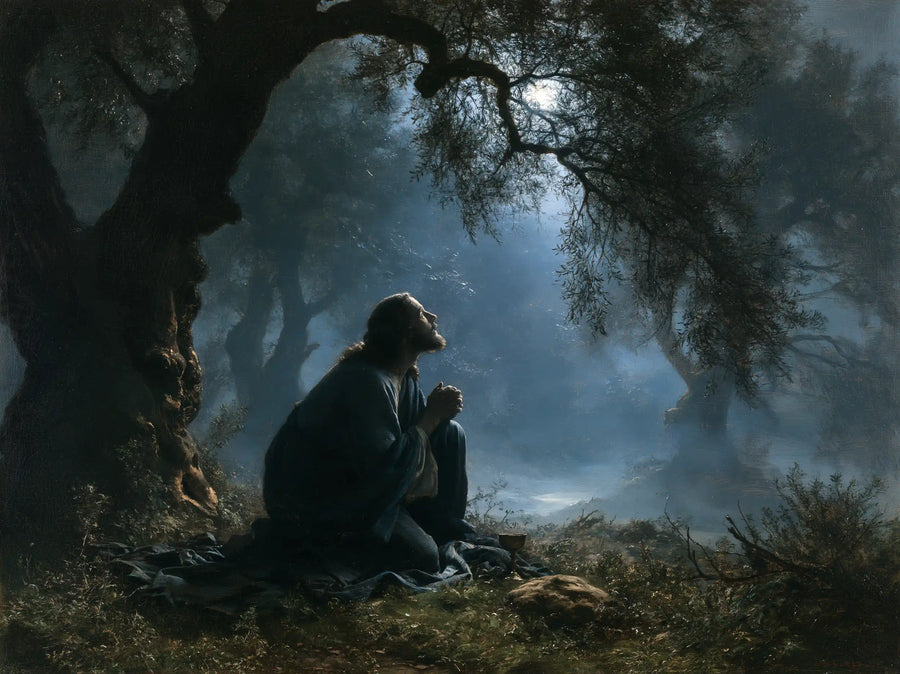 Jesus in Gethsemane — Waiting beneath Ancestral Boughs