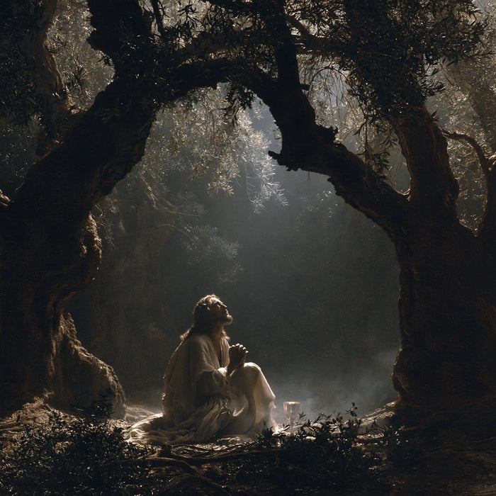 Jesus in Gethsemane - Symbolist · Square n° 3