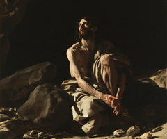 Jesus in the Desert — The Gaze Beyond the Dark Refuge