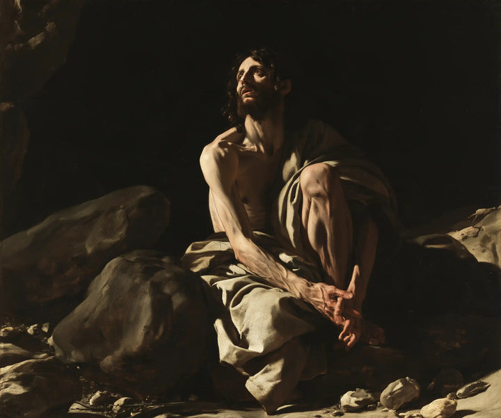 Jesus in the Desert — The Gaze Beyond the Dark Refuge