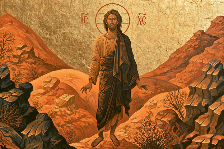 Jesus in the Desert - Contemporary Byzantine · Landscape n° 10