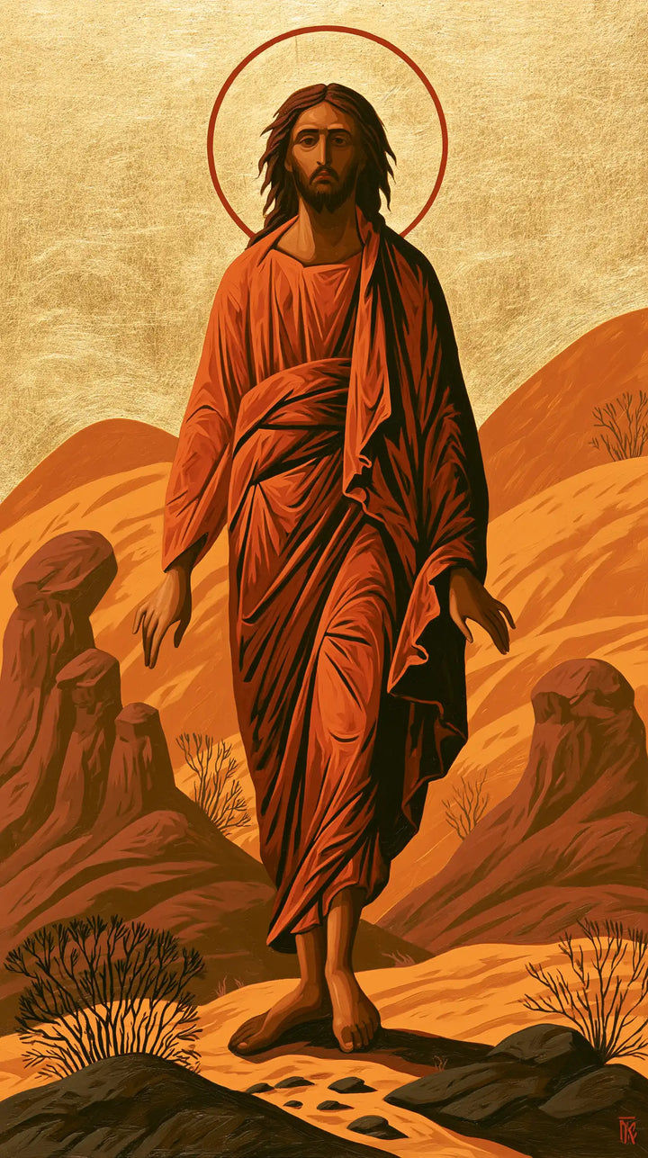 Jesus in the Desert - Contemporary Byzantine · Portrait n° 22
