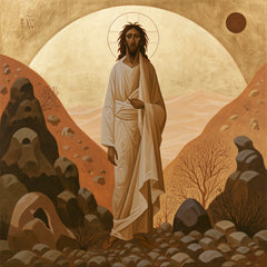 Jesus in the Desert — The White Robe in the Arch of Silence