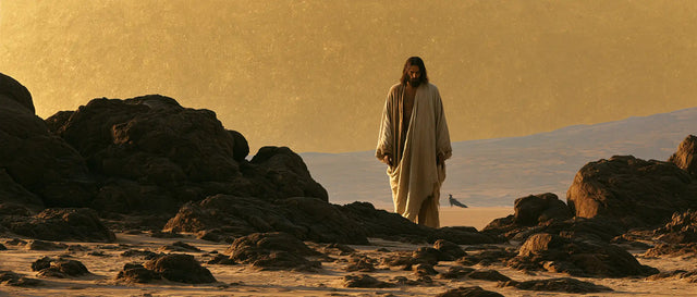 Jesus in the Desert - Sacred Gold · Landscape n° 18