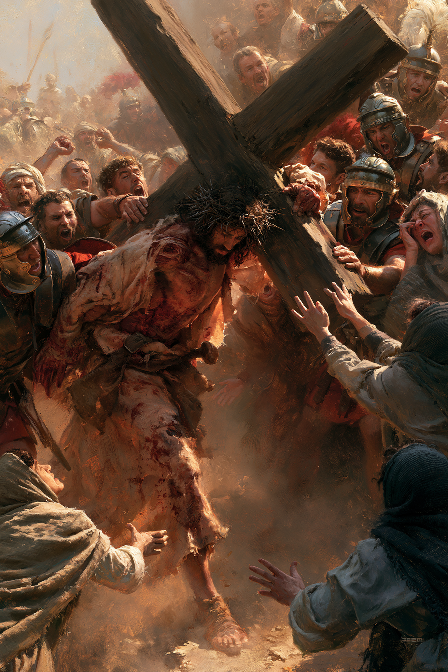 The Stations of the Cross - Explosion of movement · Portrait n° 4