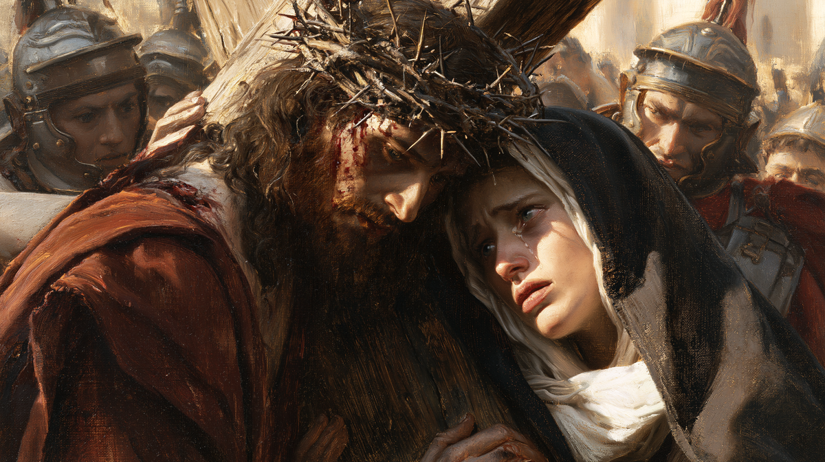 The Stations of the Cross - Jesus meets his mother · Landscape n° 16