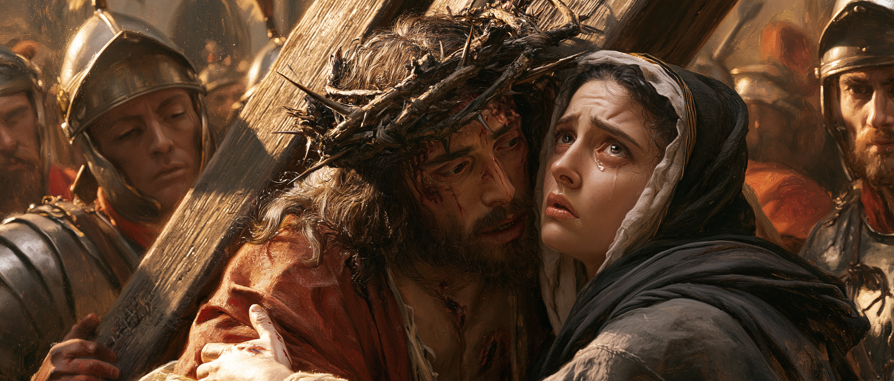 The Stations of the Cross - Jesus meets his mother · Landscape n° 22