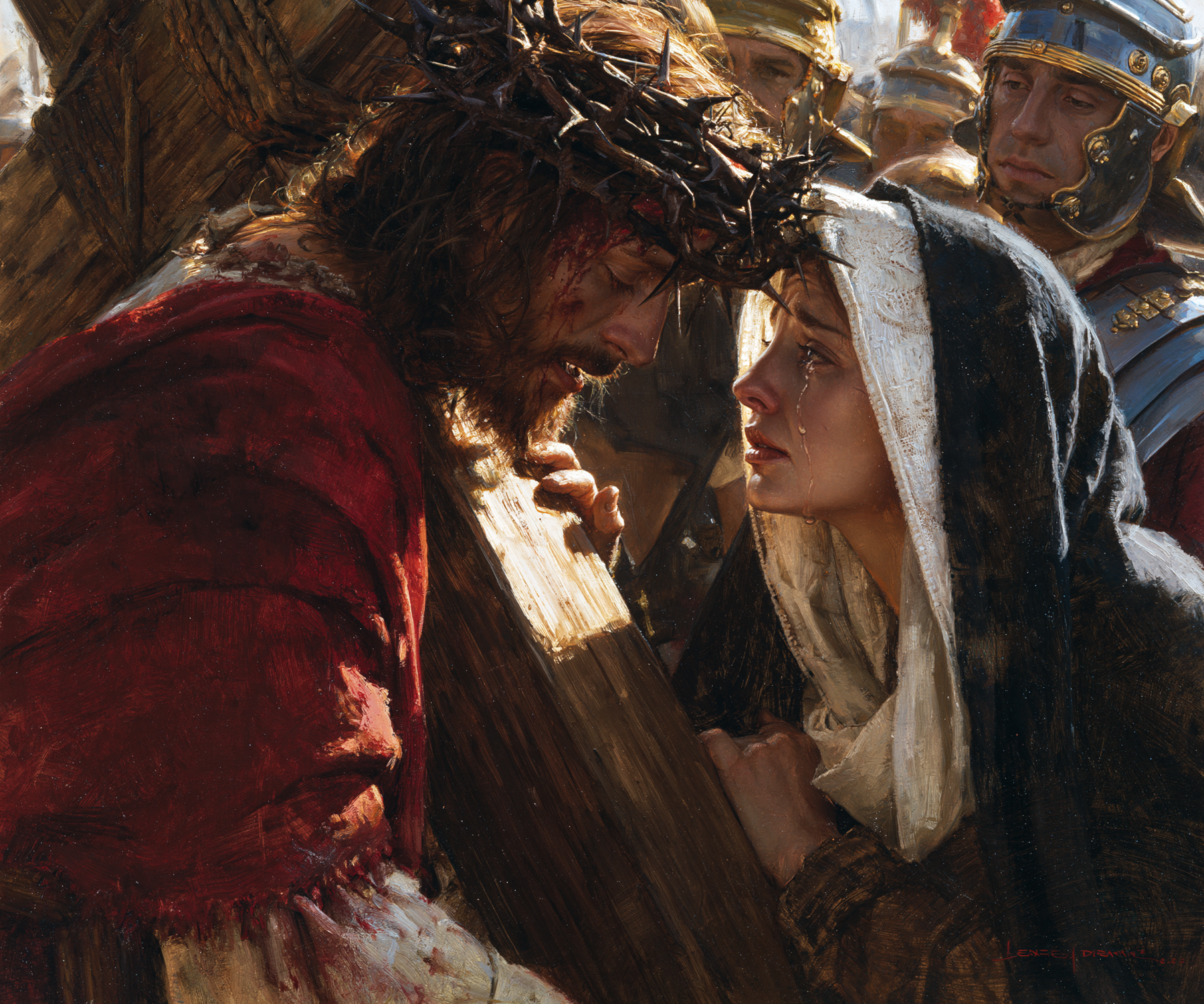 The Stations of the Cross - Jesus meets his mother · Landscape n° 26