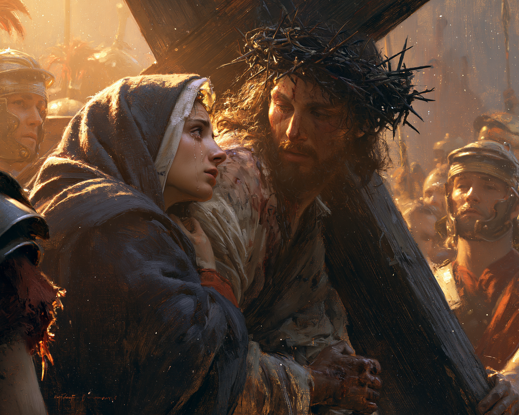 The Stations of the Cross - Jesus meets his mother · Landscape n° 30