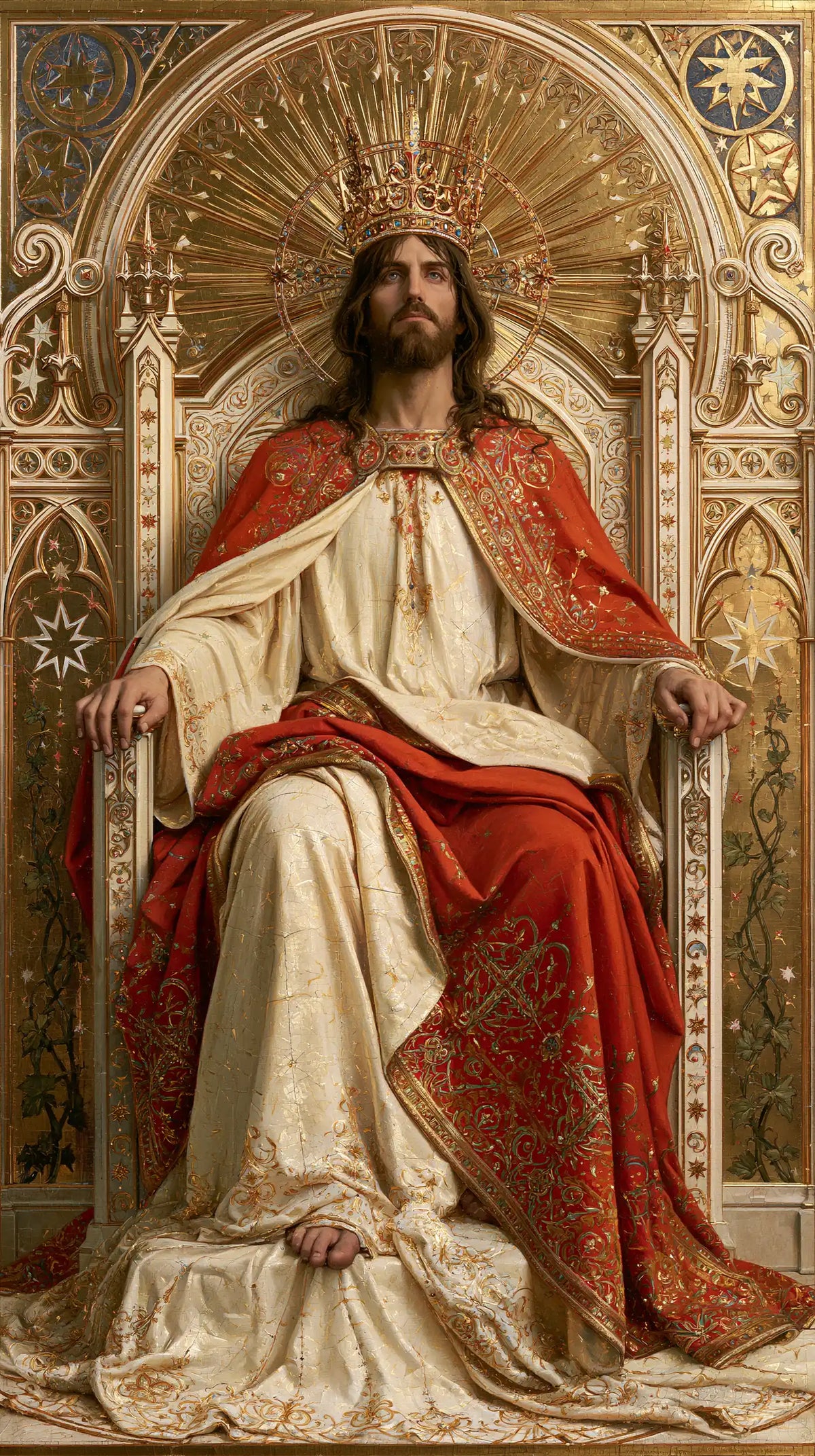 Jesus the King - Sacred Art Nouveau · Portrait n° 4