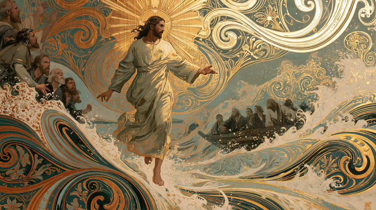 Jesus Walking on Water — Rays in the Garden of Waters