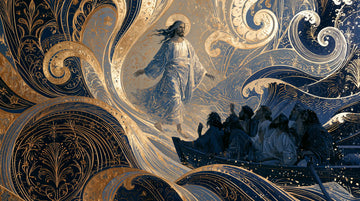 Jesus Walking on Water - Sacred Art Nouveau · Landscape n° 28