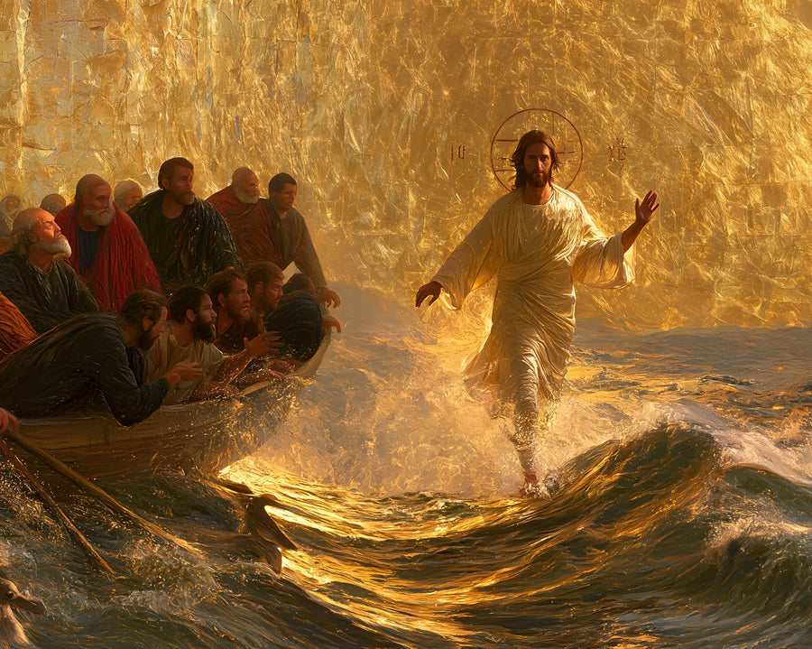 Jesus Walking on Water - Sacred Gold · Landscape n° 13