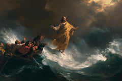 Jesus Walking on Water — Ochre in the Hollow of the Storm