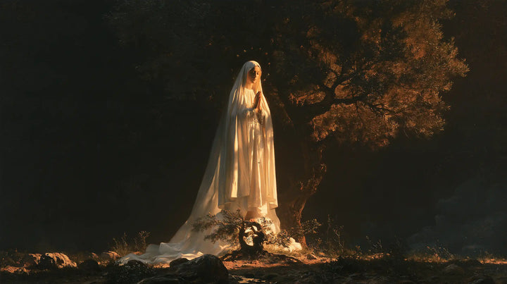 Our Lady of Fatima – Caravaggio Tenebrism · Landscape no. 7