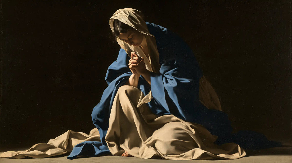 Virgin Mary in Prayer — A Heart Bowed toward the Light