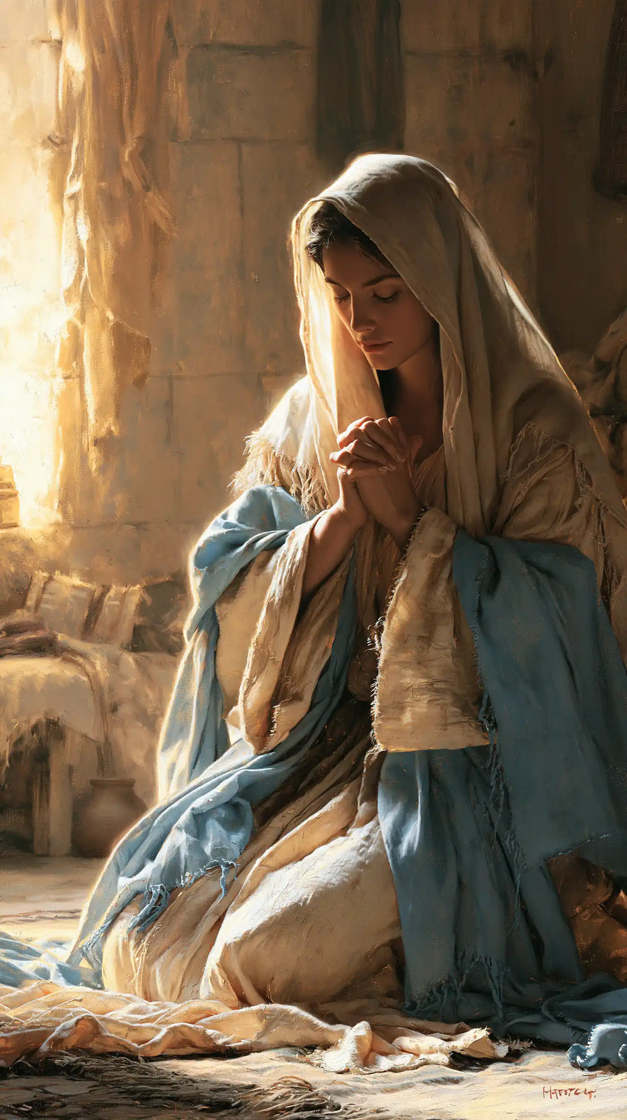 Virgin Mary in Prayer — The Window upon Joined Hands