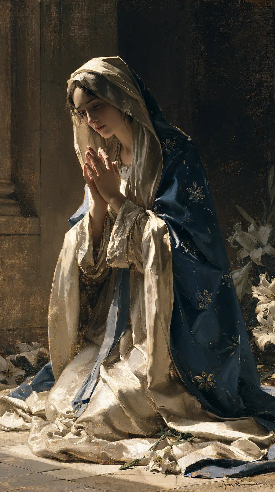 Virgin Mary in Prayer - Symbolist · Portrait n° 8