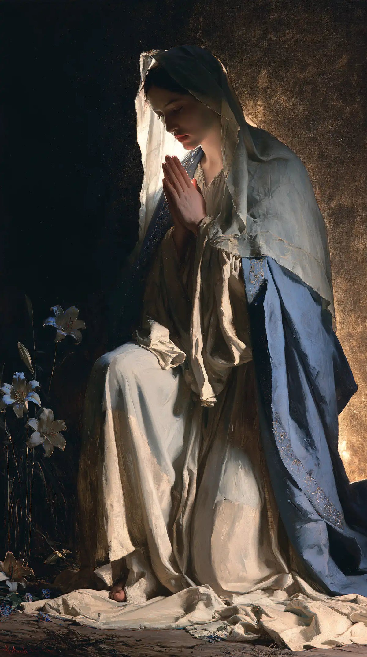 Virgin Mary in Prayer - Symbolist · Portrait n° 9
