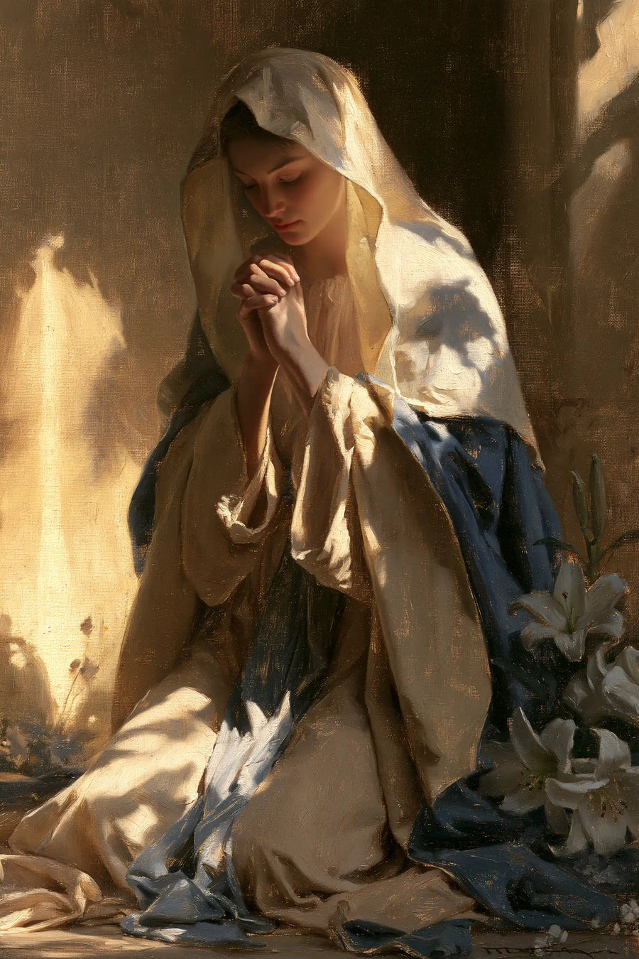 Virgin Mary in Prayer - Symbolist · Portrait n° 20