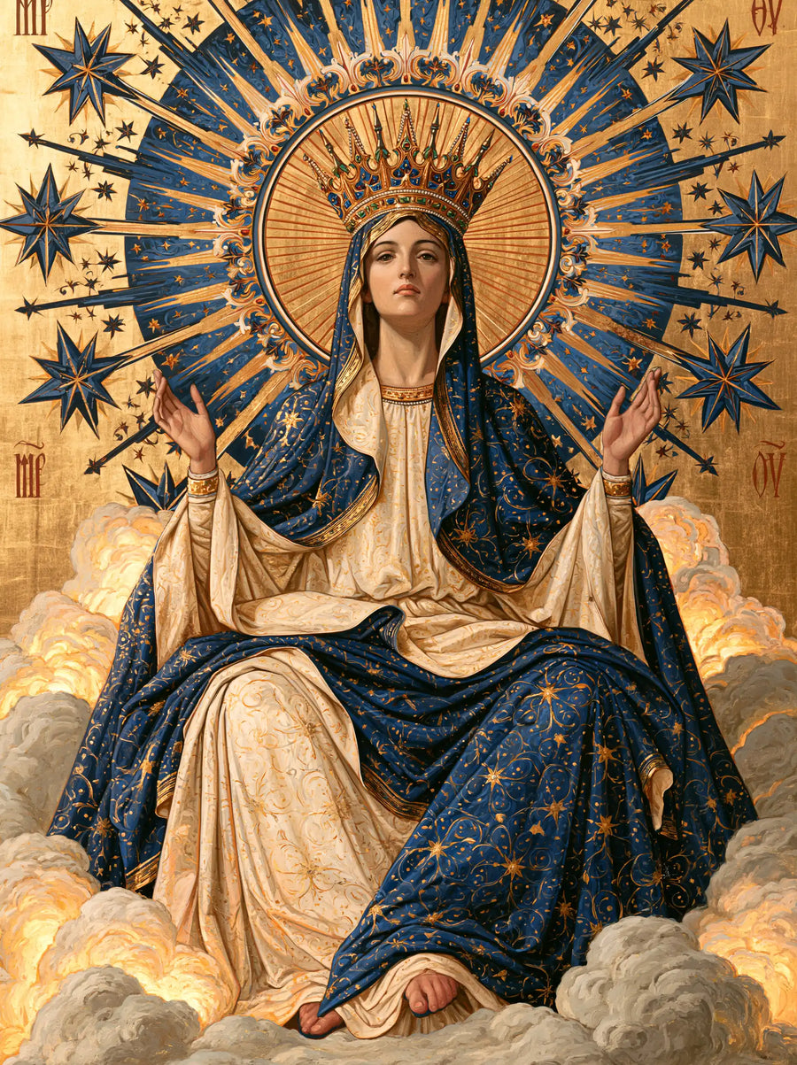 Mary Queen of Heaven - Contemporary Byzantine · Portrait n° 32