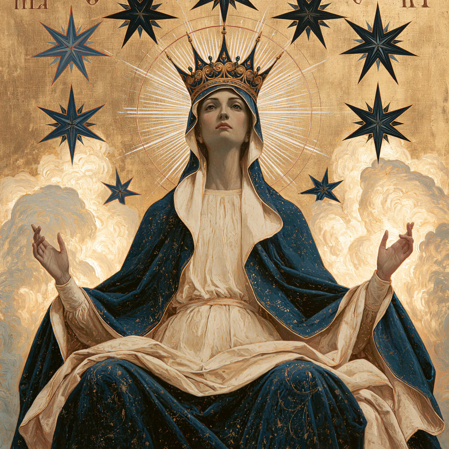 Mary Queen of Heaven - Contemporary Byzantine · Square n° 4