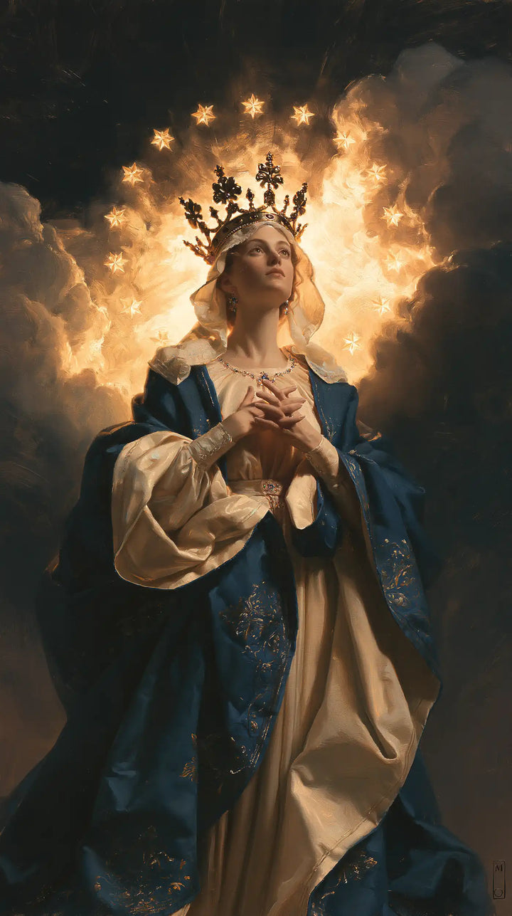 Mary, Queen of Heaven — Prayer at the Edge of the Burning Cloud