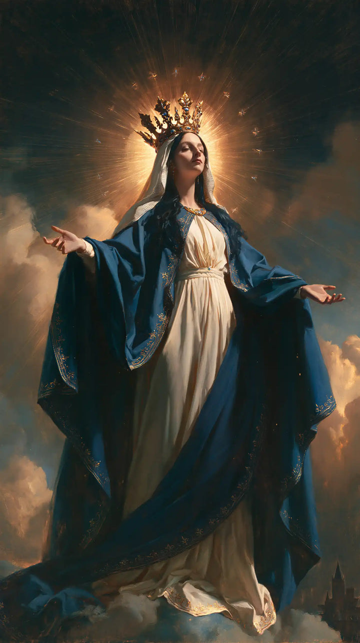 Mary, Queen of Heaven — Welcome in Evening’s Orange Crown