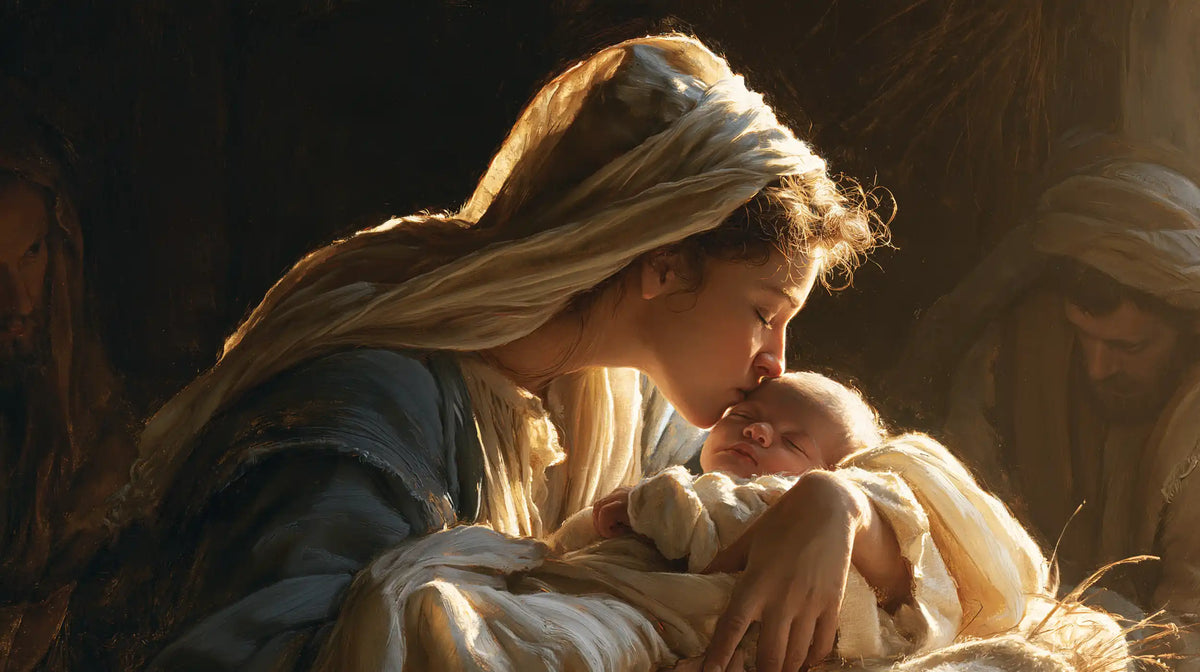 The Nativity - Mary Kissing the Infant Jesus · Landscape n° 14