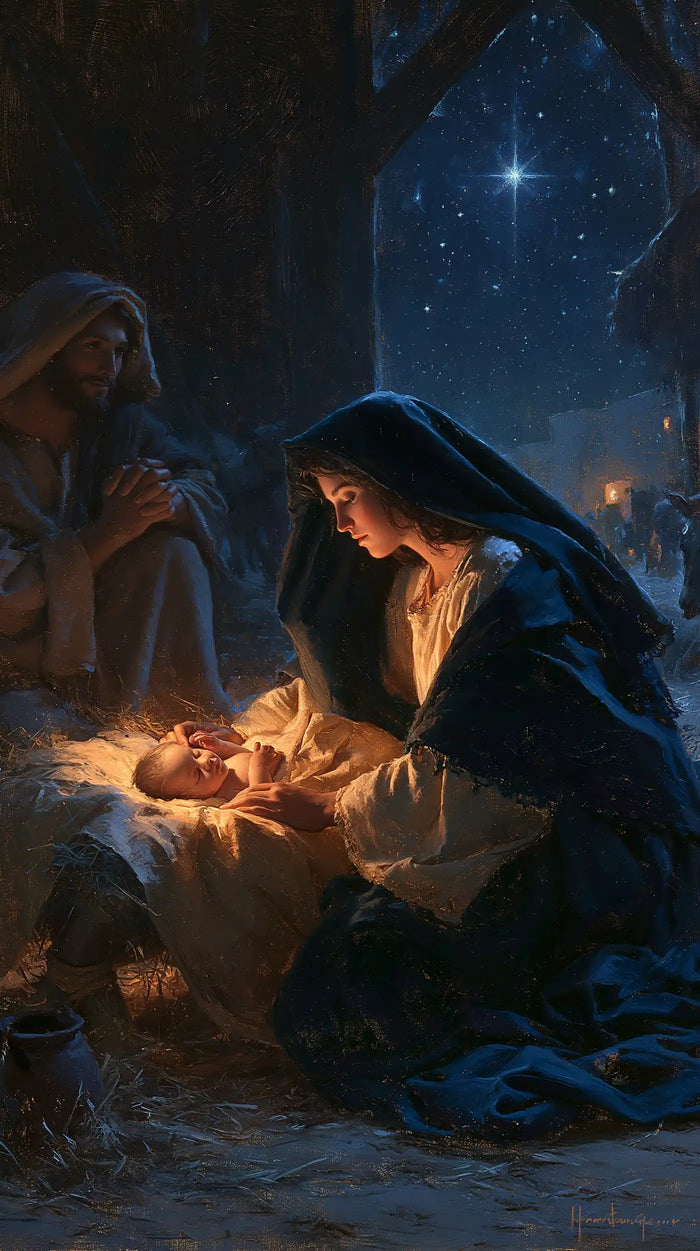 The Nativity - Midnight Blue Chiaroscuro · Portrait n° 5