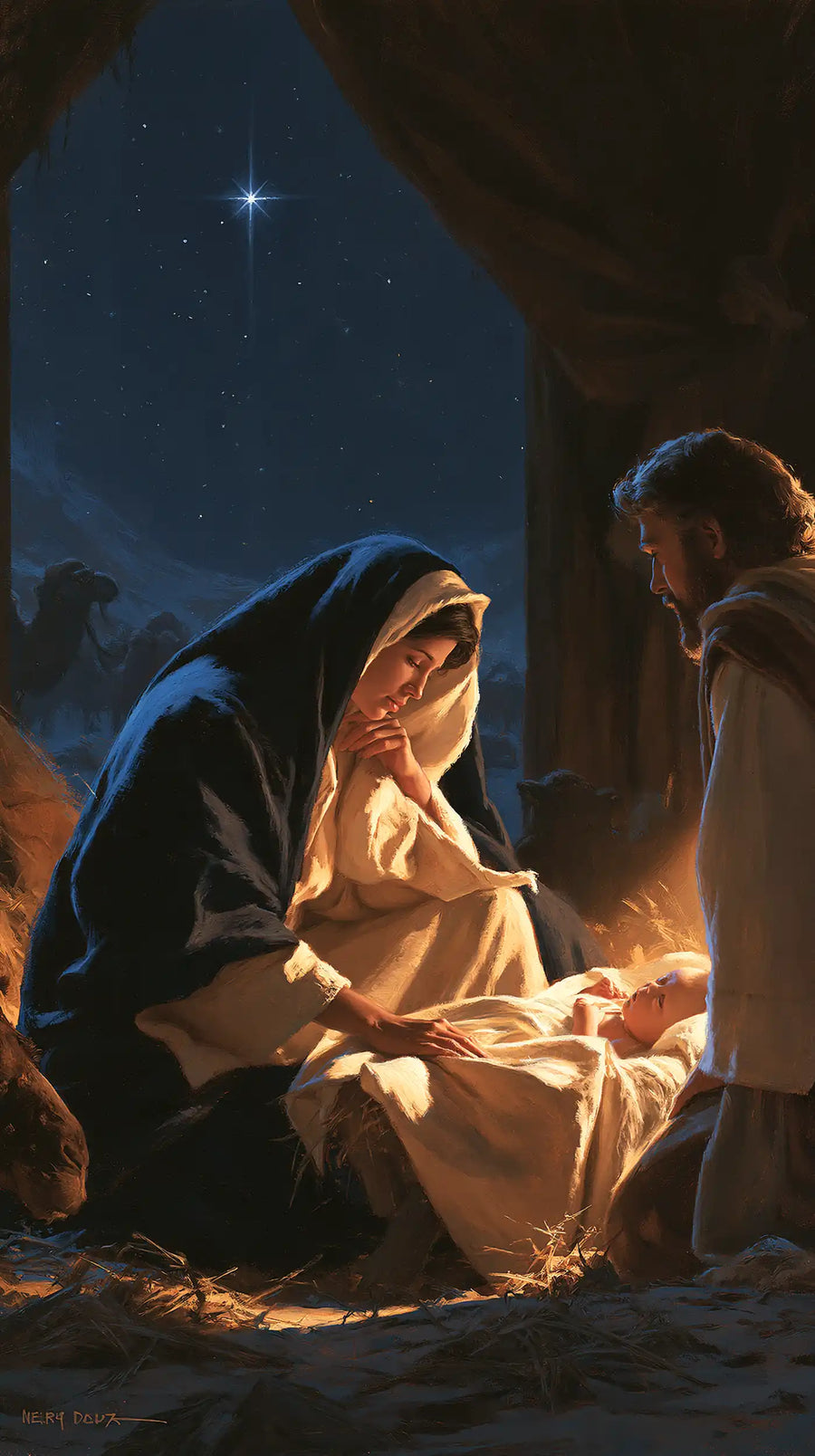 The Nativity - Midnight Blue Chiaroscuro · Portrait n° 6