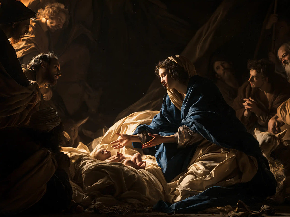 The Nativity — The Tender Gesture among the Witnesses
