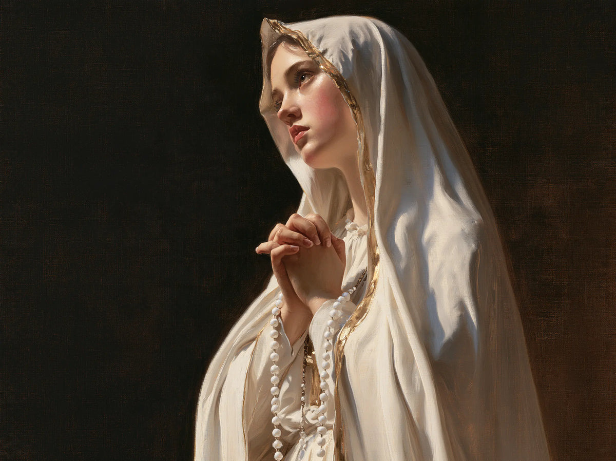Our Lady of Fatima – Rosary Lit From Above