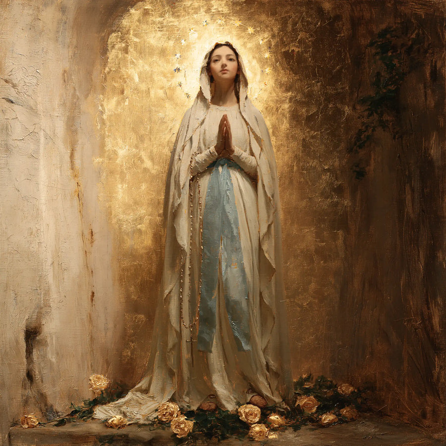 Our Lady of Lourdes Devotional Portrait · Square no. 6