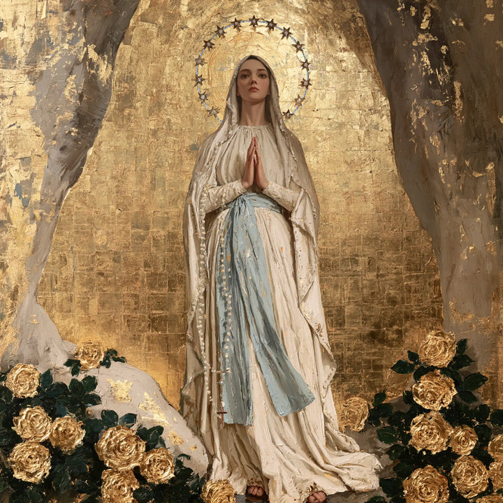 Our Lady of Lourdes Devotional Portrait · Square no. 7
