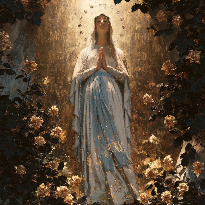 Our Lady of Lourdes Devotional Portrait · Square no. 8