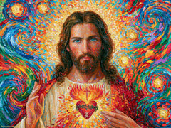 Sacred Heart of Jesus – Pointillist Post-Impressionism · Landscape no. 6