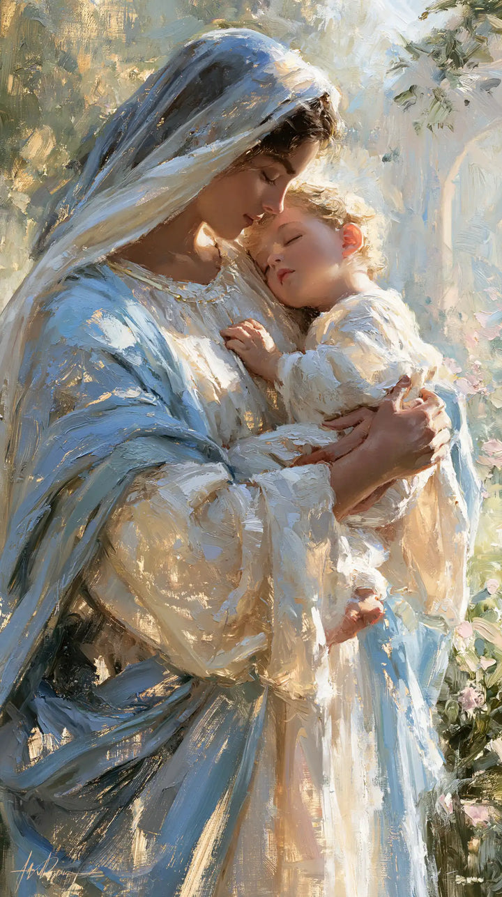 The Virgin and Child — A Kiss in the Garden of Reflections