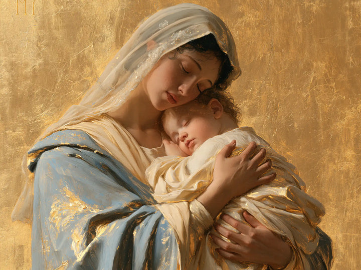 Virgin Mary and Child Jesus - Sacred Gold · Landscape n° 1