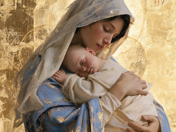 Virgin Mary and Child Jesus - Sacred Gold · Landscape n° 11