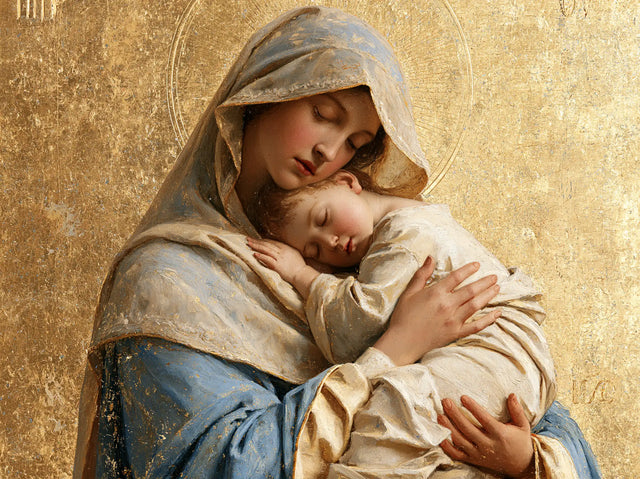 Virgin Mary and Child Jesus - Sacred Gold · Landscape n° 12