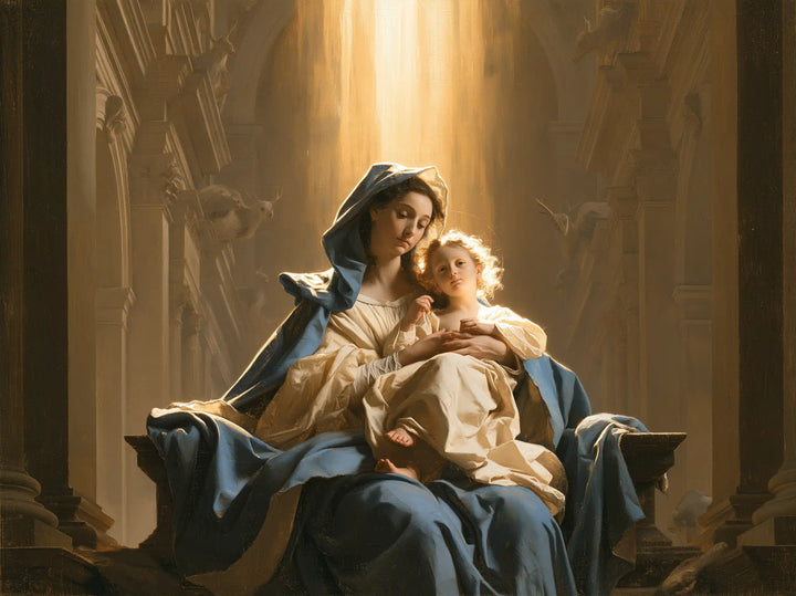 Virgin Mary and Child Jesus - Sacred Monumental View · Landscape n° 7