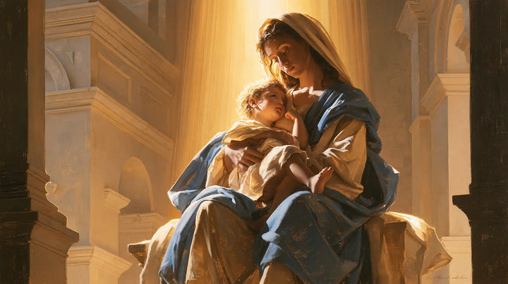 Virgin Mary and Child Jesus - Sacred Monumental View · Landscape n° 13